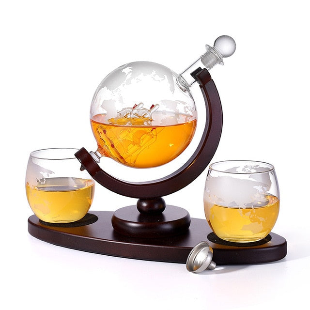 Bougy Wines | Aerator Whiskey Decanter Globe Wine Glass Set