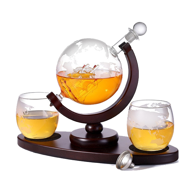 Bougy Wines | Aerator Whiskey Decanter Globe Wine Glass Set