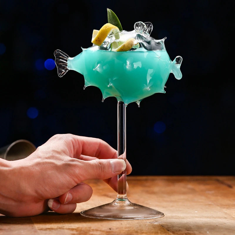 Bougy Wines | Transparent Pufferfish Cocktail Glass