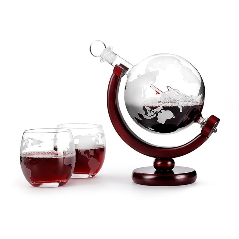Bougy Wines | Aerator Whiskey Decanter Globe Wine Glass Set