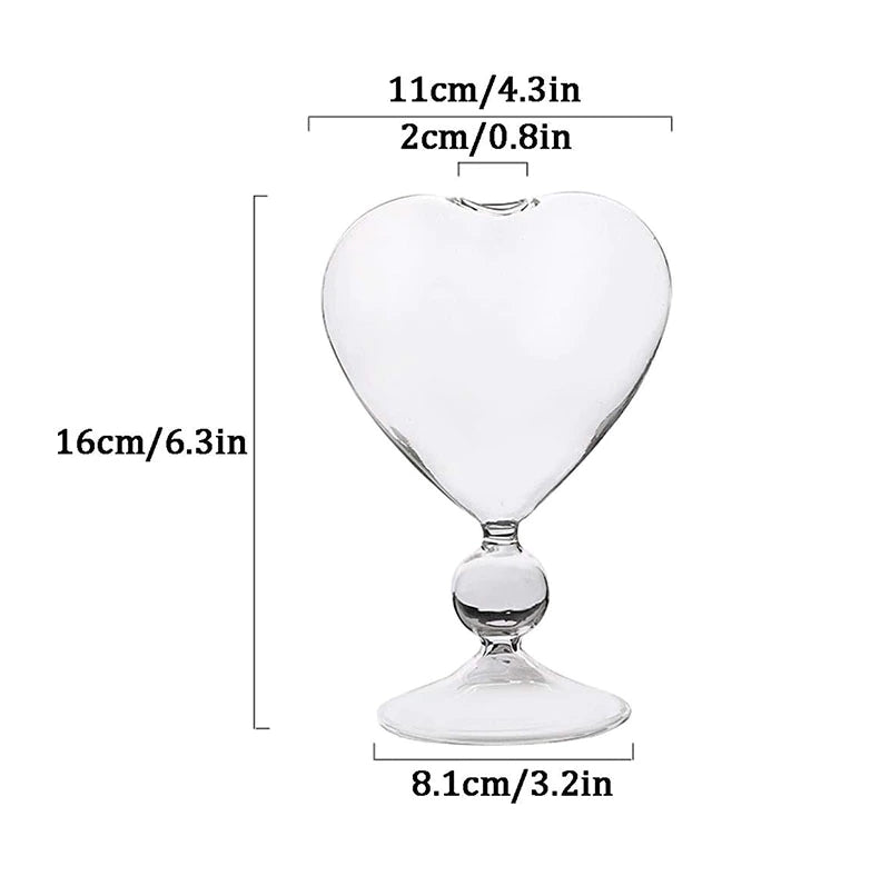 Bougy Wines | Creative Heart-Shaped Cocktail Glasses (4pcs)