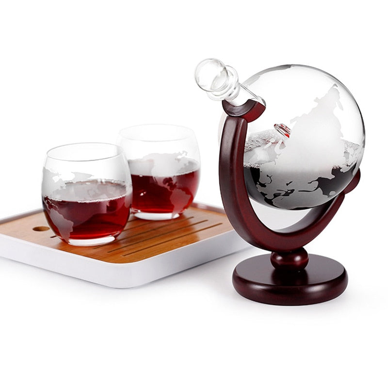 Bougy Wines | Aerator Whiskey Decanter Globe Wine Glass Set