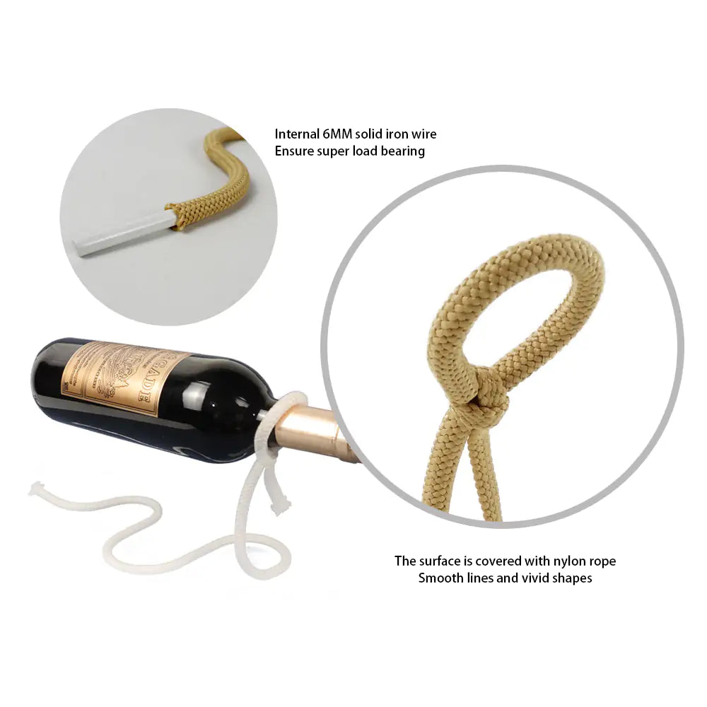 Bougy Wines | Suspended Rope Wine Bottle Holder