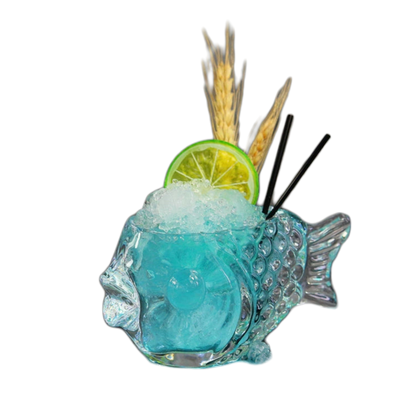 Bougy Wines | Transparent Fish Shape Bar Cocktail Glass